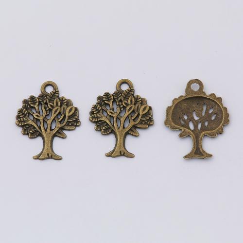 Zinc Alloy Pendler, Tree, du kan DIY, flere farver til valg, 21x16x1mm, Solgt af PC