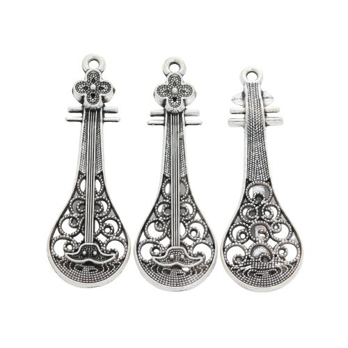 Musical Instrument Shaped Tibetan Style Pendants, Guitar, DIY, more colors for choice, Sold By PC