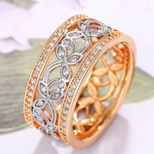 Cubic Zirconia Micro Pave Brass Ring  & micro pave cubic zirconia & for woman Sold By PC