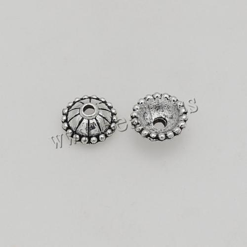 Tibetan Style Bead Cap, silver color plated, DIY, nickel, lead & cadmium free, 11x4mm, Hole:Approx 2mm, Approx 200PCs/Bag, Sold By Bag