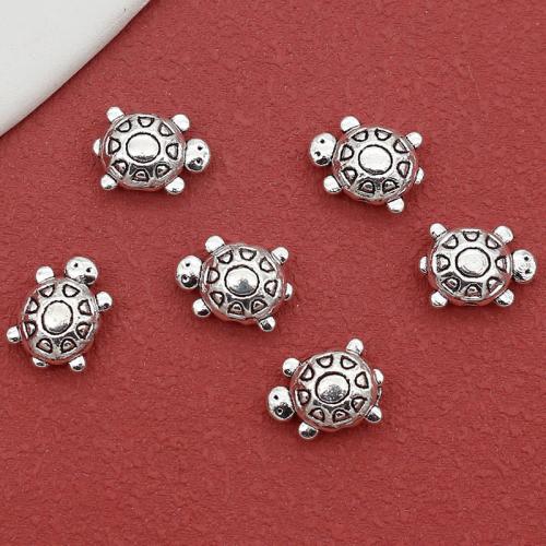 Zinc Alloy Spacer Beads Turtle silver color plated DIY nickel lead & cadmium free Approx 1.5mm Approx Sold By Bag