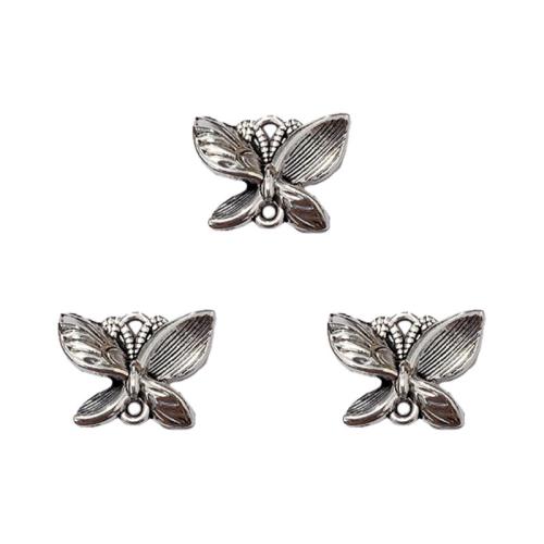 Animal Zinc Alloy Connector Butterfly antique silver color plated DIY & 1/1 loop nickel lead & cadmium free Approx Sold By Bag
