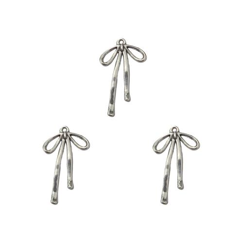 Zinc Alloy Bowknot Pendants antique silver color plated DIY nickel lead & cadmium free Approx Sold By Bag