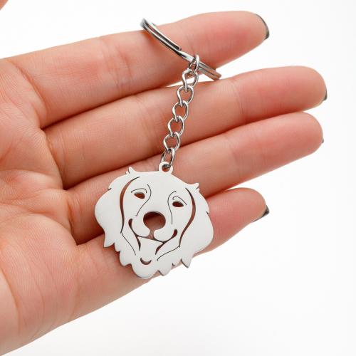 Stainless Steel Key Clasp 304 Stainless Steel Dog Unisex original color Sold By PC
