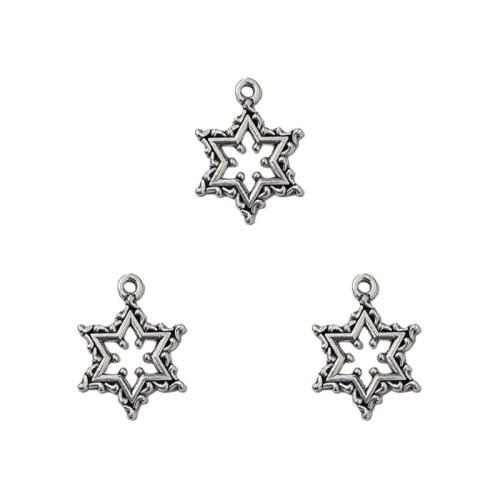 Zinc Alloy Pendants Snowflake antique silver color plated DIY nickel lead & cadmium free Approx Sold By Bag