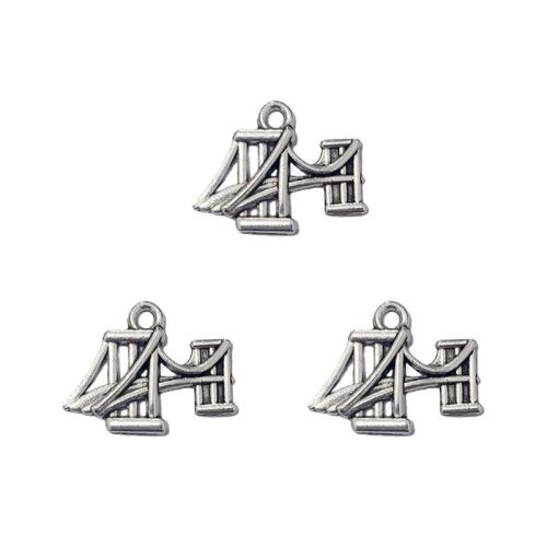 Tibetan Style Pendants, Bridge, antique silver color plated, DIY, nickel, lead & cadmium free, 23x17mm, 100PCs/Bag, Sold By Bag