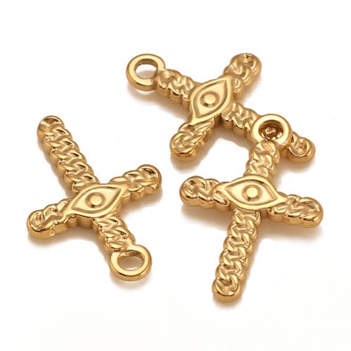 Stainless Steel Cross Pendants, 304 Stainless Steel, plated, DIY, more colors for choice, 12x18mm, Sold By PC