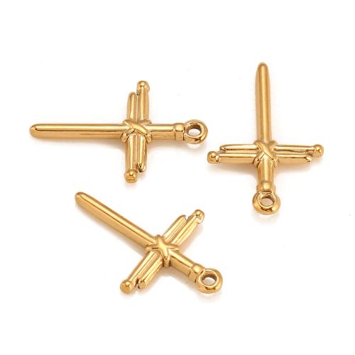 Stainless Steel Cross Pendants, 304 Stainless Steel, plated, DIY, more colors for choice, Sold By PC