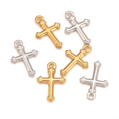 Stainless Steel Cross Pendants, 304 Stainless Steel, plated, DIY, more colors for choice, 14x12x7mm, Sold By PC