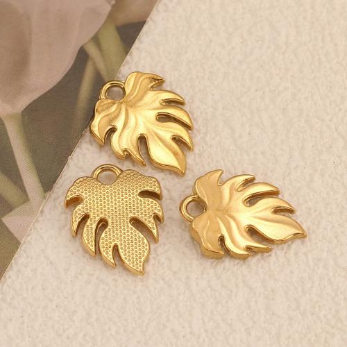 Stainless Steel Pendants, 304 Stainless Steel, Leaf, plated, DIY, more colors for choice, Sold By PC