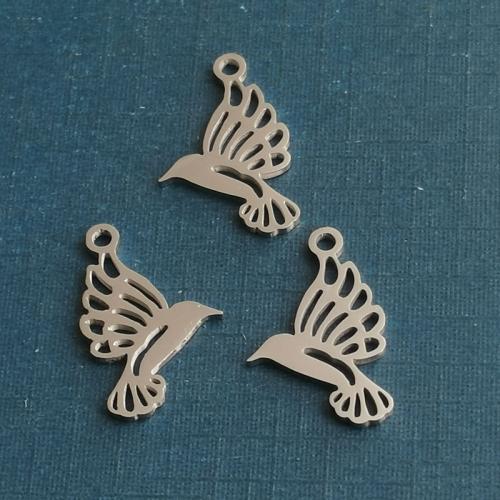 Pendentifs en titane, Acier titane, oiseau, Placage, DIY, plus de couleurs à choisir, 12x17mm, Vendu par PC