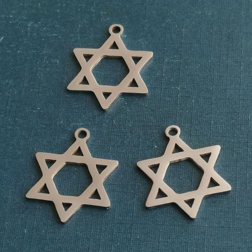 Titanium Steel Pendants Star plated DIY Sold By PC