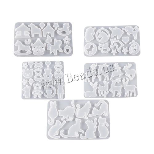 DIY Epoxy Mold Set, Silicone, different styles for choice, white, Sold By PC