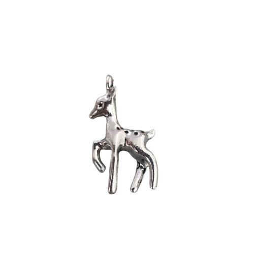 Pendentifs animaux en alliage de zinc, gazelle, Plaqué de couleur d'argent, DIY, couleur originale, 100PC/lot, Vendu par lot