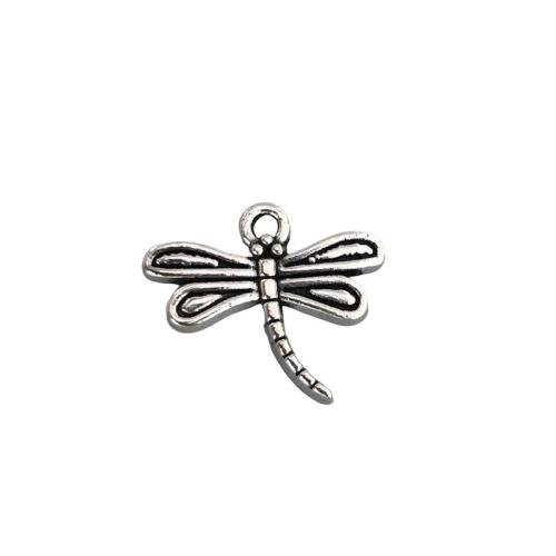 Tibetan Style Animal Pendants, Dragonfly, plated, DIY, original color, 100PCs/Lot, Sold By Lot