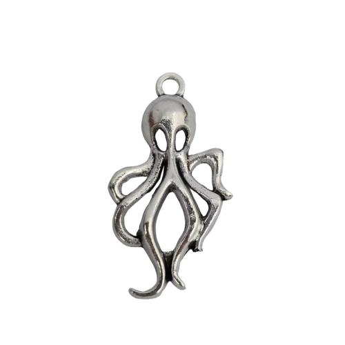 Tibetan Style Animal Pendants, Octopus, antique silver color plated, DIY, original color, 100PCs/Lot, Sold By Lot