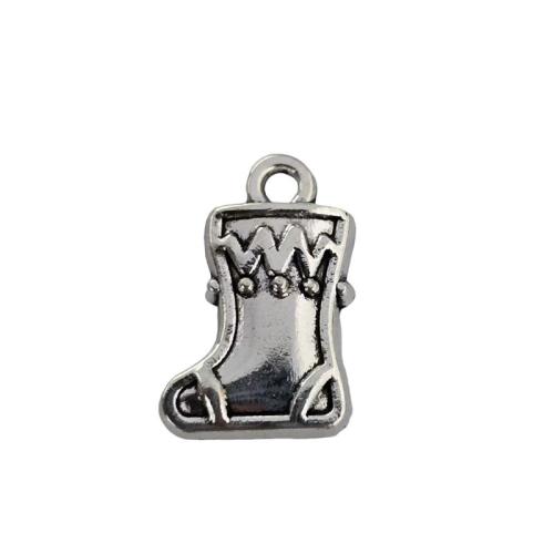 Tibetan Style Christmas Pendants, antique silver color plated, DIY, original color, 100PCs/Lot, Sold By Lot