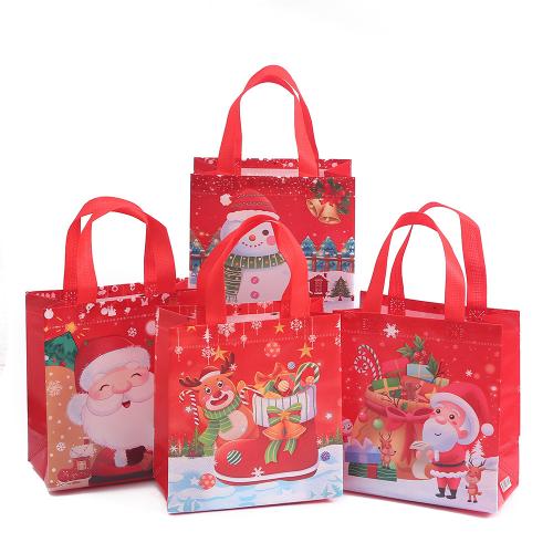 Non-woven Fabrics Christmas Gift Bag, printing, different size for choice & different designs for choice, Sold By PC