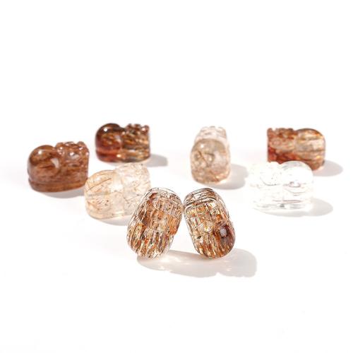 Super Seven Crystal Beads, Fabulous Wild Beast, Carved, DIY, 15x10mm, Sold By PC