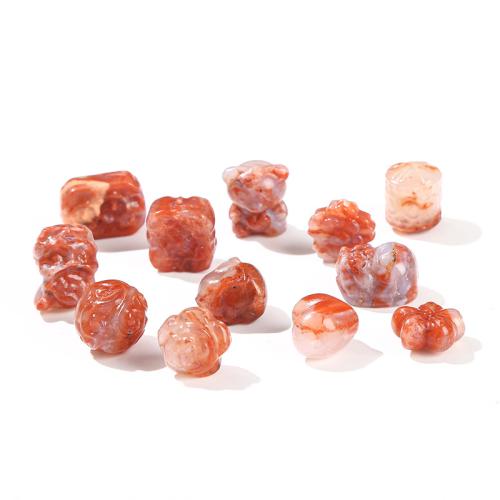 Agate Beads Yunnan Red Agate Carved DIY Sold By PC