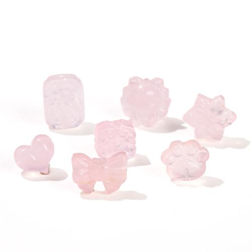 Perles Quartz Rose naturel, gravé, DIY & styles différents pour le choix, 15x10mm, Vendu par PC