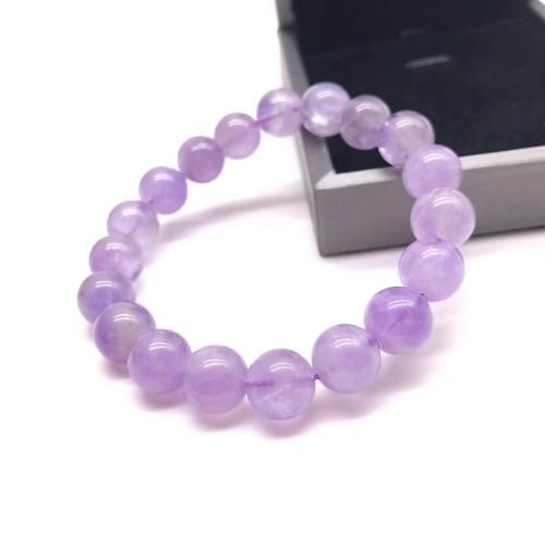 Quartz Bracelets, Amethyst, fashion jewelry & for woman, purple, Length:Approx 17 cm, Sold By PC