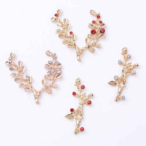 Hair Accessories DIY Findings Zinc Alloy rack plating with rhinestone Sold By Bag