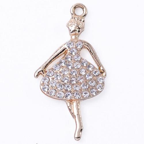 Sinc Alloy Rhinestone Pendants, Plating UV, DIY & le rhinestone, dathanna níos mó le haghaidh rogha, 34x18mm, 10ríomhairí pearsanta/Mála, Díolta De réir Mála