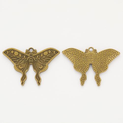 Tibetan Style Animal Pendants, Butterfly, DIY, more colors for choice, 32x46x3mm, Sold By PC