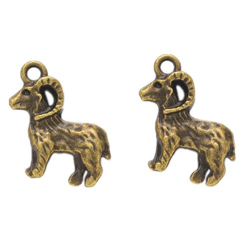 Tibetan Style Animal Pendants, Sheep, DIY, more colors for choice, 19x18x4mm, Sold By PC