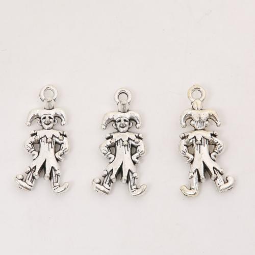 Tibetan Style Pendants, clown, DIY, more colors for choice, 24x12x4mm, Sold By PC