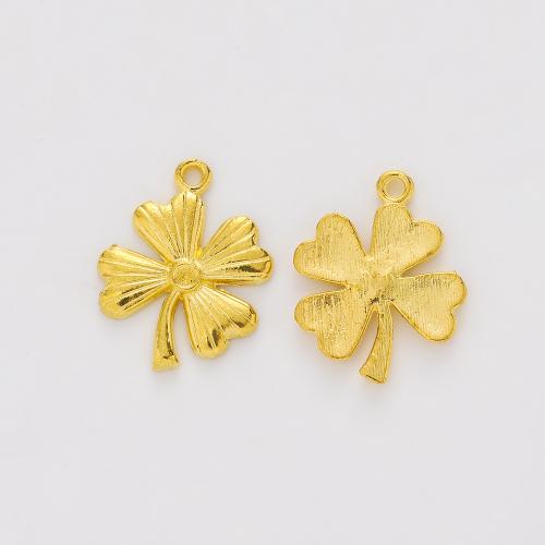 Zink-Legierung Clover Anhänger, Zinklegierung, vierblättriges Kleeblatt, DIY, keine, 23x18x2mm, verkauft von PC