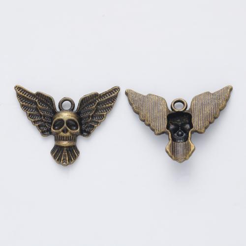 Zinklegering Skull Hangers, Zinc Alloy, DIY, meer kleuren voor de keuze, 22x34x5mm, Verkocht door PC