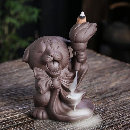 Backflow Incense Burner Purple Clay handmade for home and office & durable Sold By PC