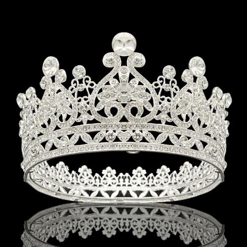 Bridal Tiaras Zinc Alloy for bridal & with rhinestone Sold By PC