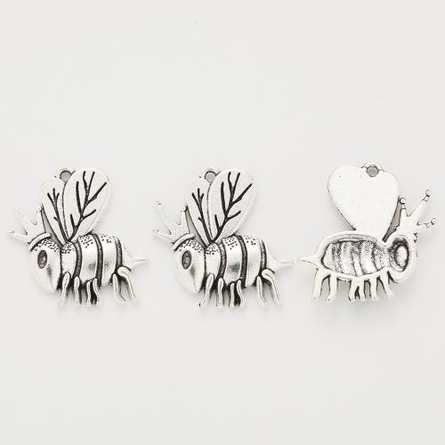 Zinklegering Animal Hangers, Zinc Alloy, Honingbij, DIY, 20x20x3mm, Verkocht door PC