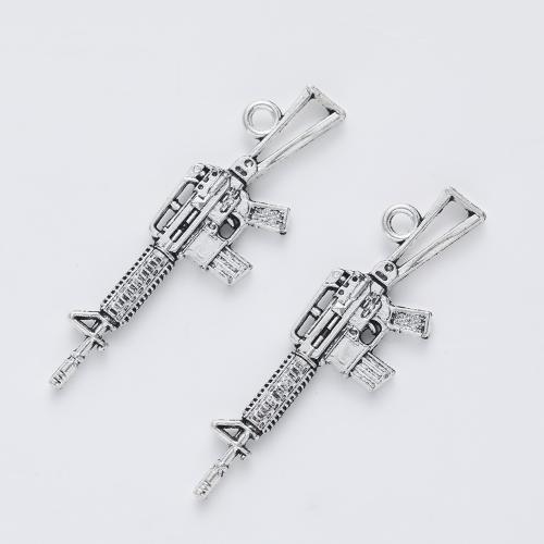 Zinc Alloy Gun riipukset, Sinkkiseos, tee-se-itse, 13x45x3mm, Myymät PC