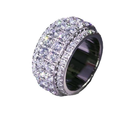 Cúbicos Circonia Micro Pave anillo de latón, metal, diverso tamaño para la opción & micro arcilla de zirconia cúbica & para mujer, Vendido por UD