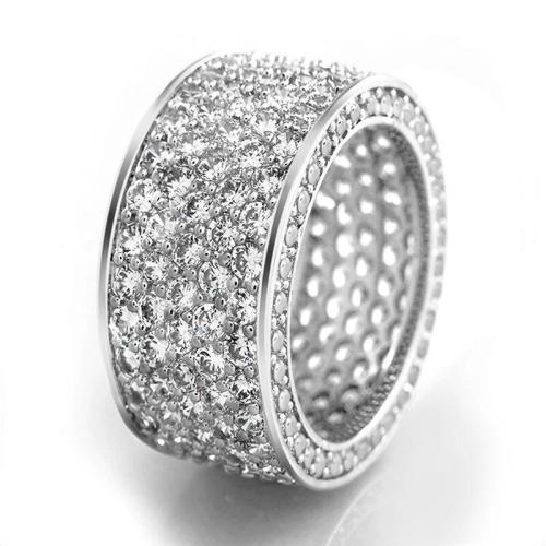 Kubische Zro2-Micro Pave Messingring, Messing, unisex & verschiedene Größen vorhanden & Micro pave Zirkonia, keine, verkauft von PC