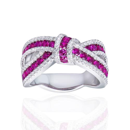 Cubic Zirconia Micro Pave Brass Ring Unisex & micro pave cubic zirconia Sold By PC