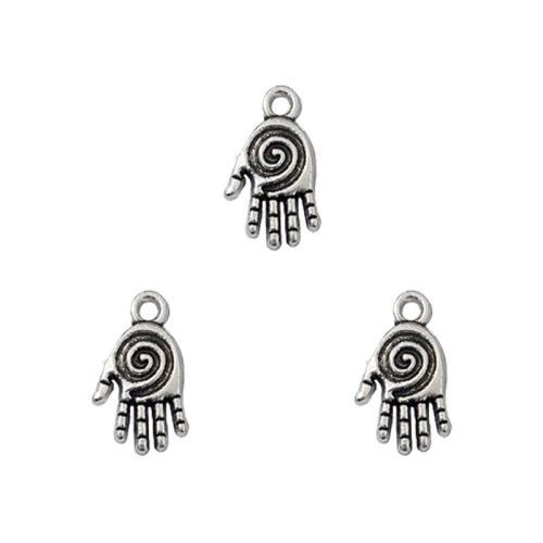 Zinc Alloy Hand Pendants antique silver color plated DIY nickel lead & cadmium free Approx Sold By Bag