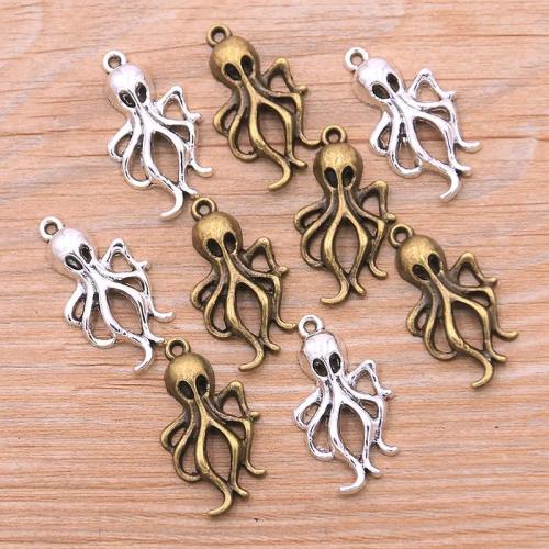 Zinc Alloy Animal Pendants Octopus plated DIY nickel lead & cadmium free Sold By Bag