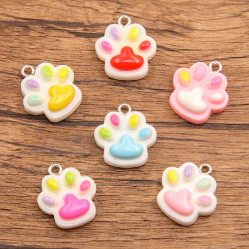 Resin Pendant, Claw, DIY, more colors for choice, 17x19mm, 100PCs/Bag, Sold By Bag