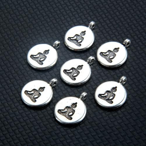 Tibetan Style Pendants, silver color plated, DIY, silver color, nickel, lead & cadmium free, 19x15mm, 10PCs/Bag, Sold By Bag