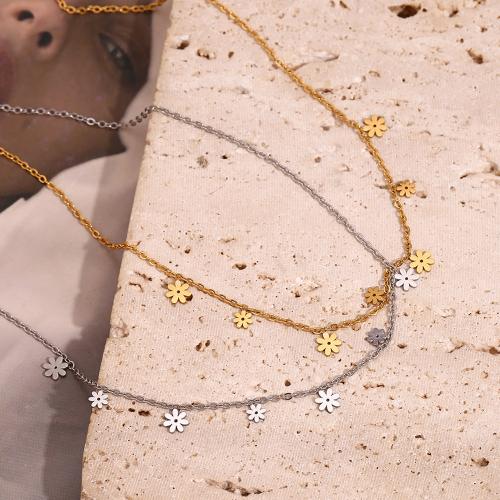 Titanium Steel Necklace, with 5cm extender chain, plated, fashion jewelry, more colors for choice, Length:40 cm, Sold By PC