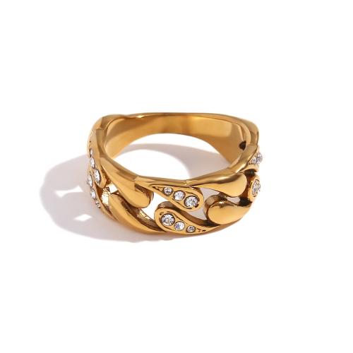 Titantium Steel prst prsten, Titanium ocel, á, módní šperky & různé velikosti pro výběr & s drahokamu, více barev na výběr, Prodáno By PC