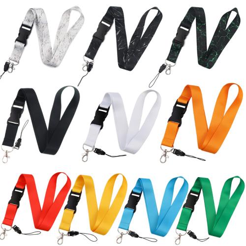 Cell Phone Lanyard, Polyester, med Zinc Alloy, multifunktionelle & Unisex & forskellige design til valg, flere farver til valg, Solgt af PC