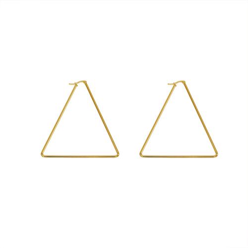 Edelstahl-Hebel zurück-Ohrring, 304 Edelstahl, Dreieck, 18K vergoldet, Modeschmuck & verschiedene Größen vorhanden & für Frau, verkauft von Paar