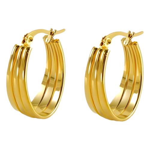 Stainless Steel Lever Back Earring, 304 Stainless Steel, 18K gold plated, fashion jewelry & for woman, Sold By Pair