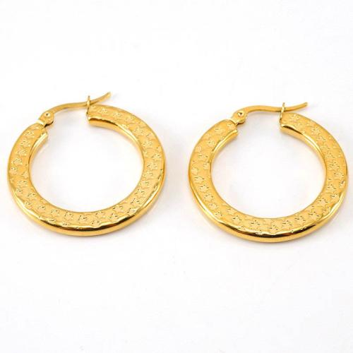 Acier inoxydable Levier Retour Earring, Acier inoxydable 304, Plaqué or 18K, bijoux de mode & pour femme, Vendu par paire